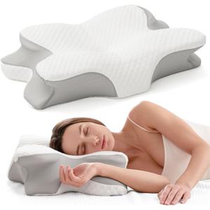 Alcedo Cervical Pillow for Cozy Sleep and Neck Pain Relief, Odorless Ergonomic Memory Foam Pillow, Orthopedic Bed Pillow for Side, Back & Stomach Sleepers