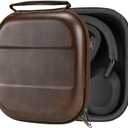 Geekria Shield Headphones Case Compatible with Sony WH-1000XM5, Bose QC Ultra II, Skullcandy Crusher ANC 2 and More, Replacement Hard Shell Travel Carrying Bag with Cable Storage (Brown)