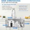 Herogo 2522 Inch Drop In Single Bowl Kitchen Sink, Stainless Steel 10'' Deep Utility Sink for Rv Bar Outdoor Farmhouse Laundry Room, 25x22 Inch