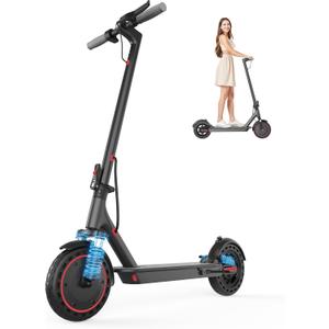 VOLPAM Electric Scooter with Double Suspension, 350W Strong Motor, Max 19 MPH Top Speed & 17 Miles Range, 8.5" Foldable E Scooter with Smart APP, Cruise Control
