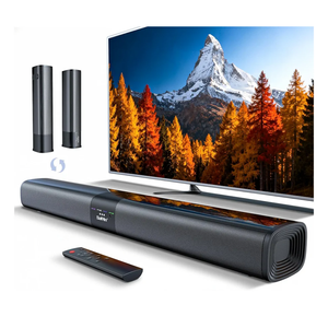 Saiyin Sound Bar for Smart TV, Detachable Soundbar TV Speaker with Bluetooth/ARC/Optical/AUX Input, Super Diaphragm Driver and 3 Preset Sound Effects for TV/PC/Projector.