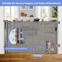 Retractable Dog Gate with Cat Door 55" Wide Retractable Pet Gate with Cat Door Mesh Dog Gate Retractable Baby Gates for Doorway Retractable Puppy Gate for The House Retractable Outdoor Gate for Deck
