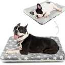 Mora Pets Dog Crate Pad - Ultra Soft Pet Bed With Cute Star Print, Washable Mat for Large Medium Small Dogs, Reversible Fleece Kennel Liner, Cat Bed 23 x 18 Inch 