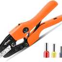 KF CPTEC Ferrule Crimping Tool for Wire Ferrules and End Sleeves, AWG 2-10 (6-35mm²) - Heavy Duty Electrical Terminal Crimper