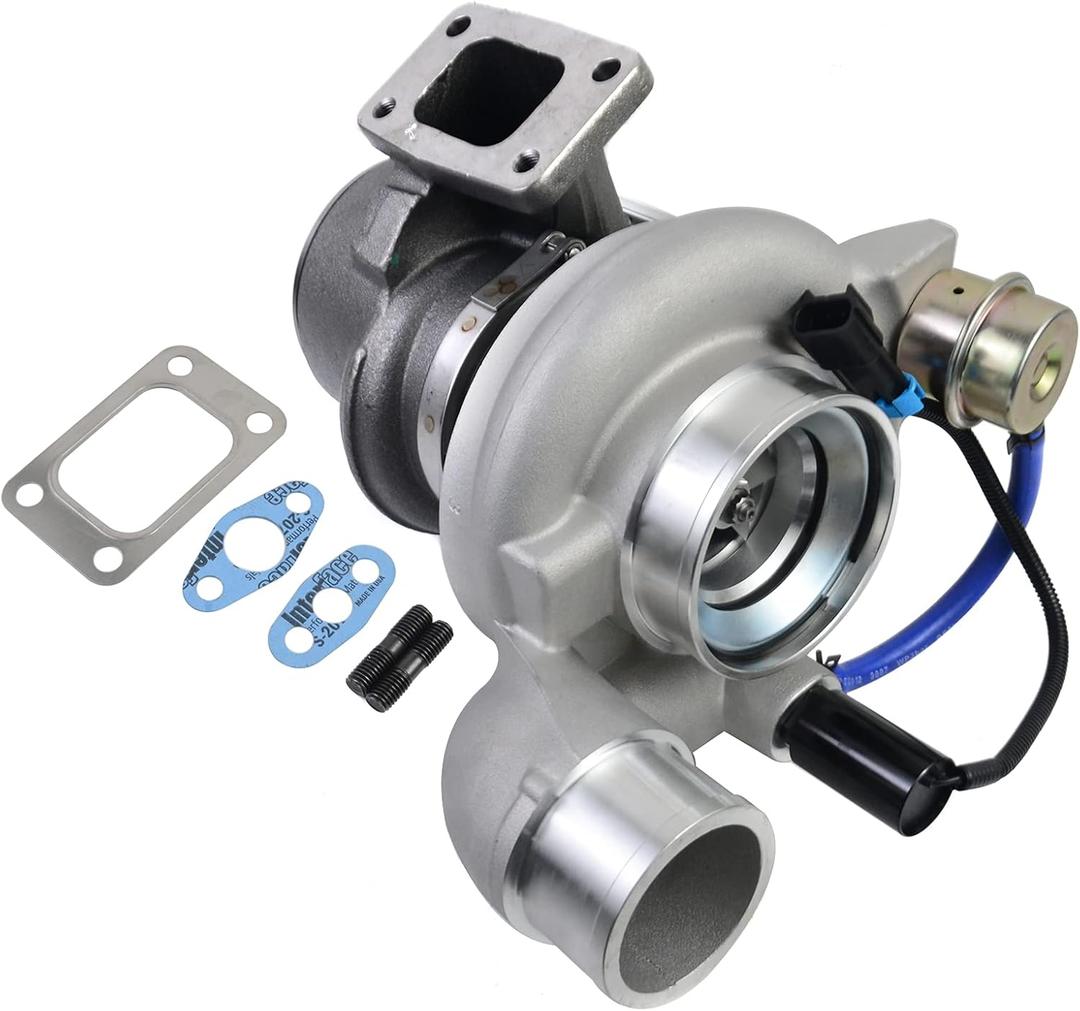 GELUOXI HE351CW HY35W Turbocharger w/Turbo Wastegate Control Solenoid Replacement for 2004-2007 Dodge Ram 2500 3500 5.9L Diesel 5143256AA 4036835 4089797 4036054 5140305AA