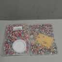 Looconi 1000pcs Colorful Letter Beads Gold 7x4mm and Elastic String with Storage Box for Jewelry Making Bracelet Hair Braids Crafts 2 Pack