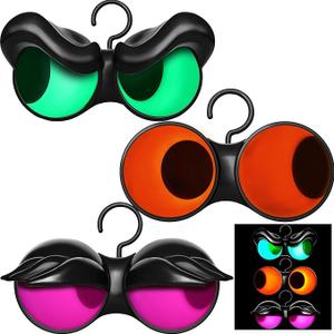 Joiedomi 3 Pack Halloween Decorations Indoor Flashing Peeping Eyes Lights with Timer, Halloween Glowing Decorations Outdoor Party Supplies, Spooky Animated Lights Eyes Decor for Yard Lawn Garden
