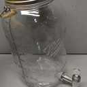 2 GALLON Glass Drink Dispensers for Parties, Original Mason Ice Beverage Dispensers, Glass Water Dispenser with Spigot, Laundry Detergent Dispenser, Lemonade Dispenser