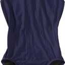 TYR Sport Girl's Solid Maxback Swim Suit (Navy, 24)