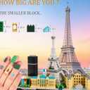 JXRLMB Paris Skyline Architecture Adult Building Blocks Set 3680PCS with Eiffel Tower and The Louvre Assembly Collection Micro Bricks 3D Model for Teens Age of 14+