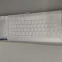 Wireless Keyboard and Mouse Combo, Compact Quiet Wireless Keyboard and Mouse Set 2.4G Ultra-Thin Sleek Design for Windows, Computer, Desktop, PC, Notebook, Laptop (GHKM03 Silver White)