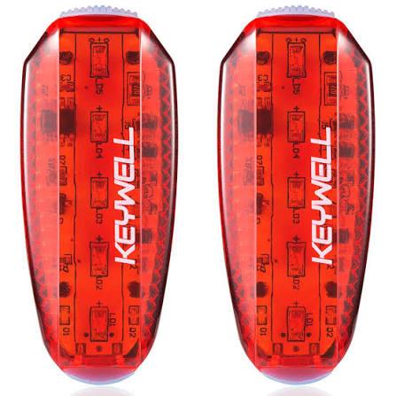 USB C Rechargeable LED Safety Lights (2 Pack) - Clip on Strobe Running Lights for Runners, Joggers,Walkers,Kids,Dogs,Bike Tail Lights - High Visibility Accessories for Reflective Gear (Red)