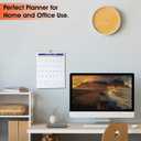 2 x 2025 Wall Calendar - January 2025 - December 2025, 12 Monthly Hanging Calendar, 2025 Planner, A4 Size 8.5" x 11", Spiral Binding, Holidays, Julian Dates, Large Blocks, Twin-Wire Binding, Hanging Hook, (1 Pack) (White/Blue)