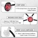 750W 5 Head Infrared Heat Lamp Red Light Portable Floor Hair Dryer Stand Up Color Processor Styling Perming Dryer Accelerator 110Vwith Metal Lampshade