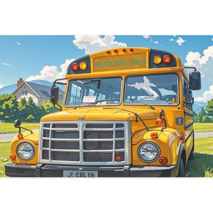 Muyankissu Diamond Art Kit for Adults School Bus Old Track Bus by Number Kits Gem Art Wall Home Decor 12x16inch …