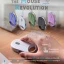 Pressure-Sensitive Flying Scroll Mouse | Small & Slim | 4-Levels DPI | 4-L Scroll Speed Ratio | Silent | Tri-Mode(Dual Bluetooth/2.4G/USB) | Portable Wireless Mice for Notebook, Laptop, Pad, PC(White)