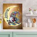 4 x 5D Diamond Painting Kits for Adults Moon Gnome Diamond Art Kits for Adoults DIY Full Round Paint with Diamond Art Dots Moon Turtle Gem Art Painting Crafts for Home Wall Decor 11.8x15.7inch