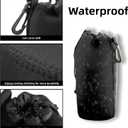Camera Lens Bag, 4 Pack Protective Neoprene Lens Pouch with Drawstring & Carabiner, Lens Case for DSLR Camera Lens(S/M/L/XL) (S 4pcs)