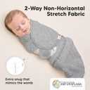3-Pack Organic Baby Swaddle Sleep Sacks - Swaddles for Newborns, Infant 0-3 Months, Baby Girls, Boys, Soft & Snug Newborn Sleep Sack, Nursery Swaddling Blankets (Cloud, OS)
