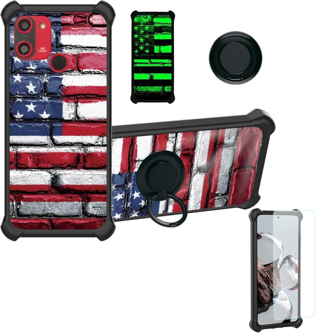 Case for Vortex HD65 Case Compatible with Vortex HD65 Phone Case Cover [with Tempered Glass Screen Protector][Ring Support][Luminous Effect] YGH-GQ