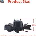 Replacement 53821 Transmission Fan 7in 10 Blade Pump Cooling Fan Fits for Hydro Gear ZT-2200 ZT-2800 ZT-3100 ZT-3200 ZT-5400 Lawn Tractor Transaxle (Black-2Pack)