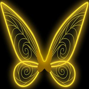 quescu Light up Fairy Wings for Adults,Electroluminescent Wire LED Butterfly Wings for Girls Women,Halloween Costume Dress Up (Gold)
