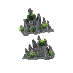 2pcs Aquarium Rockery Decor Fish Tank Landscape Ornament Realistic for Decoration Unique Fish Tank Accessory