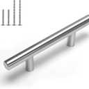 homdiy 35Pack Cabinet Handles Brushed Nickel Cabinet Hardware 3in Hole Centers Cabinet Door Handles for Kitchen Cabinets, Modern Drawer Pulls Stainless Steel Handle Pulls