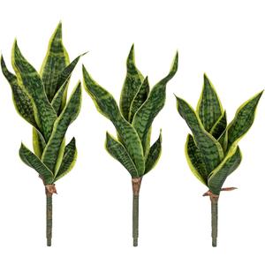 Unpotted Artificial Snake Plant Faux Sansevieria Leaf Single Stem Fake Agave Greenery Realistic Plastic Plant for Home Office Garden Indoor Outdoor Decor