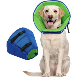 Dog Cone for Large Dogs After Surgery, Soft Dog Cone Collar for Dogs to Stop Licking, Adjustable Comfy E-Collar Alternative Lightweight Post-Surgery Recovery Elizabethan Collar for Pet (XL(Neck Girth:16.54"-21.65"))