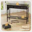 EZ2LIVE Entryway Table with Power Outlets, 38" Console Table with Drawers