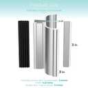 3-3/4" Bright Chrome Frameless Shower Door Handle with Metal Strike and 3" Magnet,Shower Doors Magnetic Latch Kit Fits Glass Door Thickness 1/8", 5/32", 3/16" and 1/4",Shower Door Replacement Parts