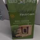 PeckCam Bird Feeder with Camera - 4MP 2K Live AI Bird Species Identification Instant Arrival Alerts - Smart Cameras Birds Feeders Solar Powered Birdwatching Gift for Birdlover Mom Dad, 2.4GHz WiFi (Burlywood)