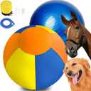 18" Herding Ball for Dogs - Upgraded Chew-Resistant Double-Layer Material Durable Waterproof Dog Toy Suitable for Australian Shepherds, Cattle Dogs, Sheepdogs (Orange+Yello+Blue)