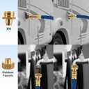 3 x Tool Daily Winterize Blowout Adapter with Shut Off Valve, RV Winterizing Kit 12" Air Compressor Quick Connect Blow Out Fitting Plug for Motorhome, Boat, Camper, Travel Trailer