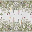 Artoid Mode Antique Herbs and Wild Flowers Area Rug, Spring Fall Home Decor Low-Profile Non-Slip Washable Runner Rug for Entryway Bedroom Living Room Laundry Room Indoor 2x6 Feet
