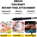 Drilax 42" Flex Shaft Rotary Tool Attachment  Compatible with Dremel Flex Shaft Models 100, 200, 300, 3000, 4000, 4300, 8220, 8240, 8250, 8260  Precision Extension Shaft for Carving & Engraving