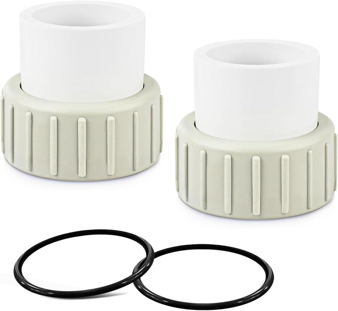 Pool Pump Union Fittings Replacement Pentair SuperFlo & SuperFlo Variable Speed Pool Pump, 350157 PVC Union for Pentair SuperFlo VS 342001-2 Pack