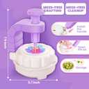 windpaint Fabric Flower Bouquets Toys, Christmas Gifts DIY Craft Kits Toys for Kids, Arts & Crafts for Girls 3 4 5 6 7 8 9 10 Years Old Toddler, Educational Learning Preschool Birthday Gifts(Purple)