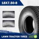 MaxAuto 18X7.50-8 18x7.5x8 Turf Saver Lawn Mower Tire 4PR, Set of 2