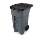 Rubbermaid Commercial Products Brute Rollout Trash/Garbage Can/Bin with Wheels, 32 GAL, Gray, for Restaurants/Hospitals/Offices/Back of House/Warehouses/Home