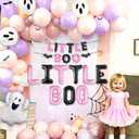 Pink Halloween Little Boo Balloon Little Boo Banner Ghost Balloons for Baby Shower Birthday Party Halloween Party Decoration