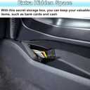 PIMCAR Center Console Hidden Organizer Compatible with 2021-2025 2026 Ford F150 Secret Compartment with Push-Button Lid Premium ABS Plastic Storage Box Insert Accessories