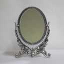 Desktop Mirror Embossed Rose Double Sided Zinc Alloy Mirror Makeup Vanity Mirror