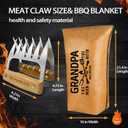 Gifts for Grandpa, Christmas Grandpa Gifts from Grandkids BBQ Blanket with Meat Claws, Meat Resting Bag for BBQ Smoking, Meat Shredder Claws Grill Accessories for Outdoor Grill on Birthday