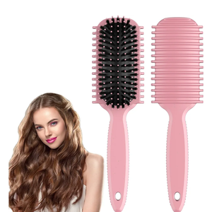 Curl Defining Brush, 1 PCS Curly Hair Brush, Curl Define Styling, for Combing and Shaping Men's and Women's Curls to Reduce Pulling (Pink)