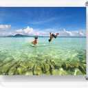 8.5x11 Floating Acrylic Picture Frame With Chrome Standoff Double Panel Wall Mount Photo Frame for Picture Up To inches (Inner Max Size is 8.5x11inch)
