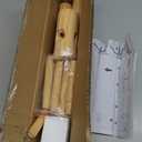 Solid Wooden Coat Rack Freestanding, New Zealand Pine Coat Tree with 8 Hooks & 3 Adjustable Sizes for Coats, Hats, Handbags and Scarves, Space Saving for Entryway/Office/Bedroom (Nature) (1 PC)