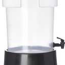 Carlisle FoodService Products Round Beverage Dispenser, Durable Drink Dispenser with Spigot and Sturdy Base for Catering, Events, and Parties, Plastic, 5 Gallons, Black