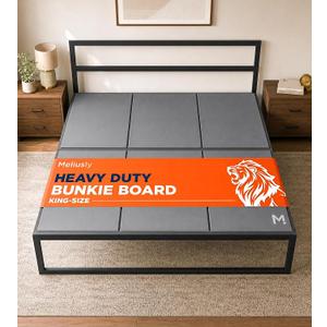 Heavy Duty Bunkie Board King Size (76x80) - Under Bed Support
Non-Slip Breathable Support – Ultra-Low 0.4" Profile, Noise-Free, Silicone Grip, Anti-Sag Slat Foundation, Moisture Resistant